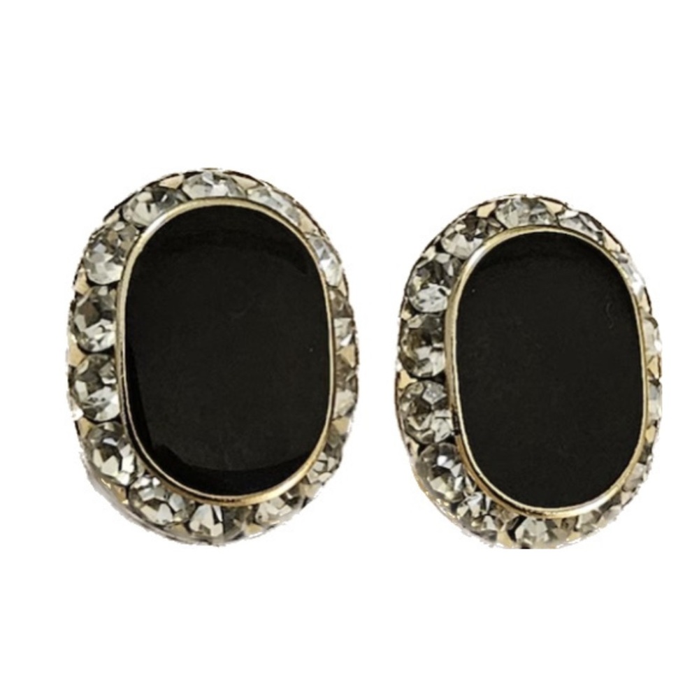 Vintage Glam Rhinestone Statement Earrings - For Pierced Ears
